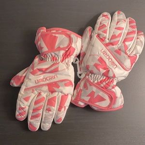 Pink and White Korean Snow Gloves